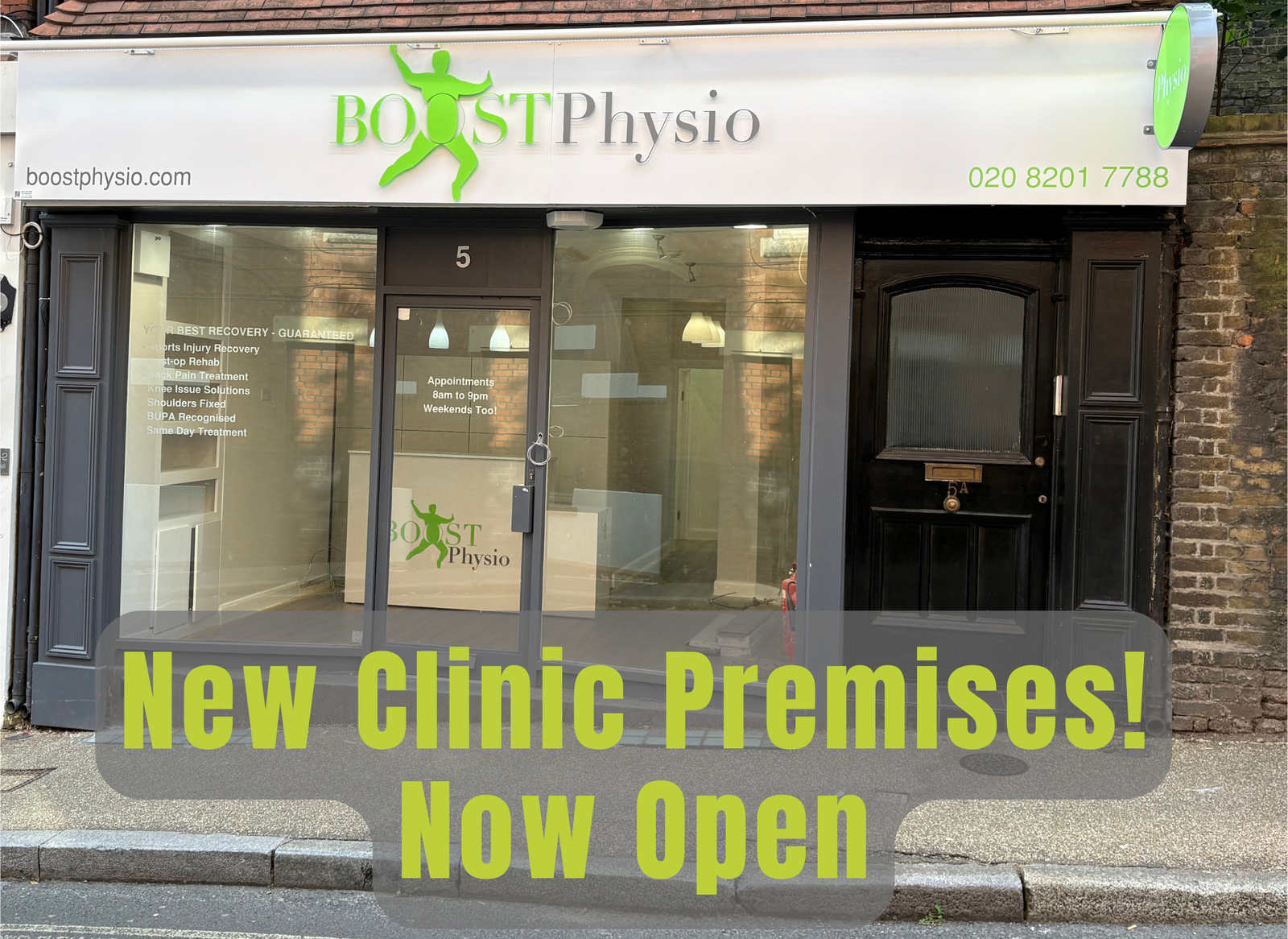 New Hampstead Clinic Premises! Now Open New Hampstead Physiotherapy Practice Premises Now Open