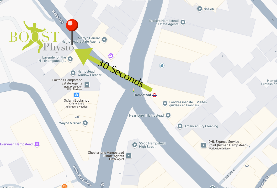 map directions to BOOST PHYSIO Hampstead